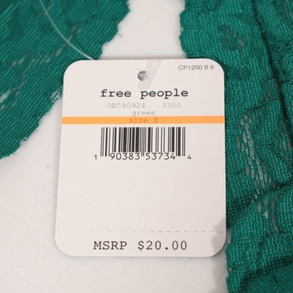 NWT Free People Galloon Racerback Bralette in Green - Picture 4 of 6